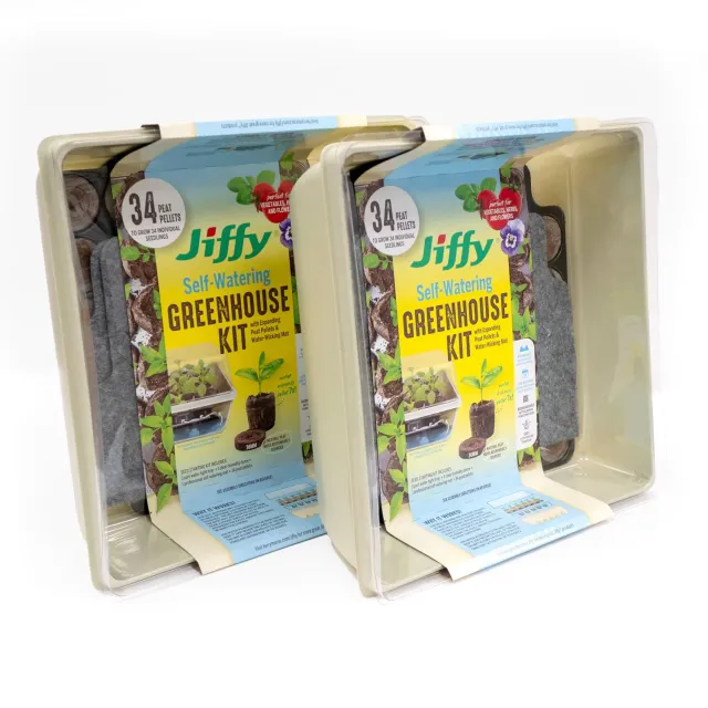 Jiffy Self-Watering Seed Starter Tray Kit 34-Cell