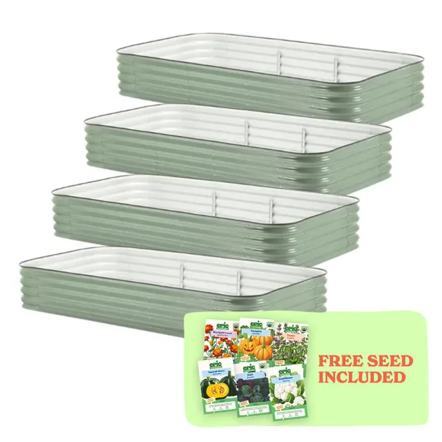 Epic Gardening Modular Metal Raised Garden Bed 4-Pack