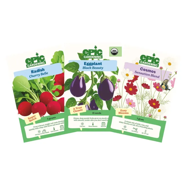 Epic Gardening Thirsty Crop Pack Seed Bundle for Regular Moisture